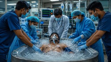 रैपिड कूलिंग कर ICU में भर्ती