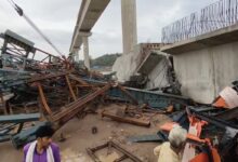 Construction bridge collapse
