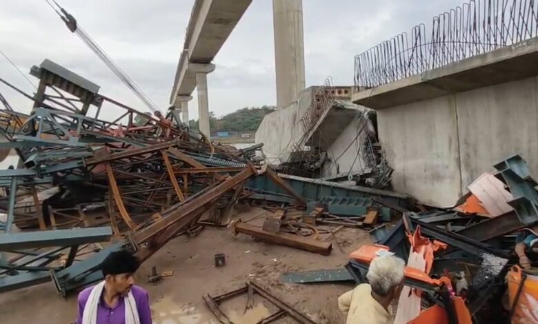 Construction bridge collapse