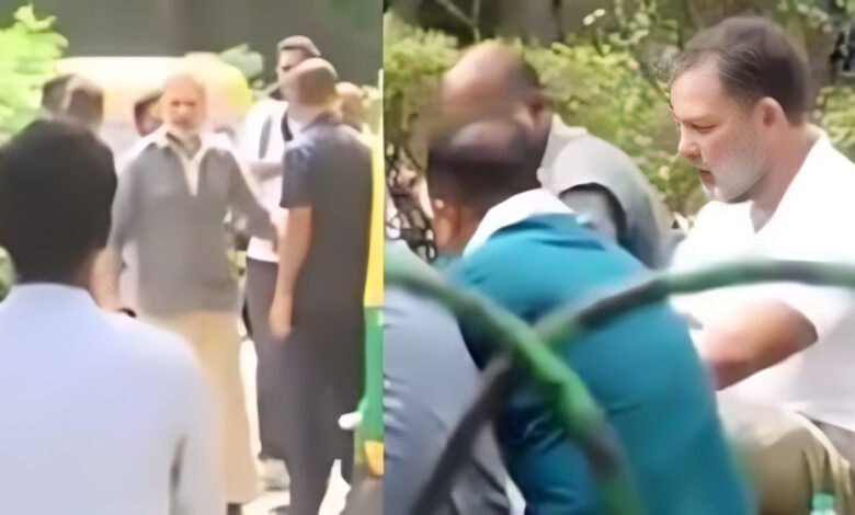 Rahul Gandhi Met Auto Drivers