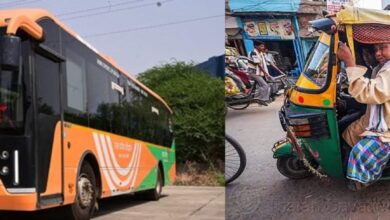 Empty Electric Buses