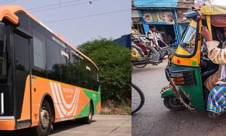 Empty Electric Buses