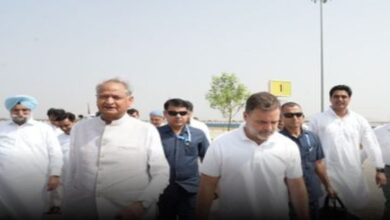 राहुल गांधी का भव्य स्वागत