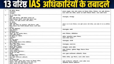 अहम विभागों में बदलाव
