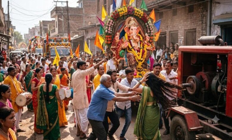 जनरेटर में फंसें महिला के बाल