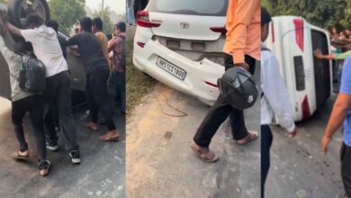 ऑडी पलटने का वीडियो वायरल