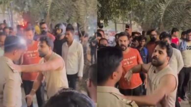 दरोगा से धक्का-मुक्की